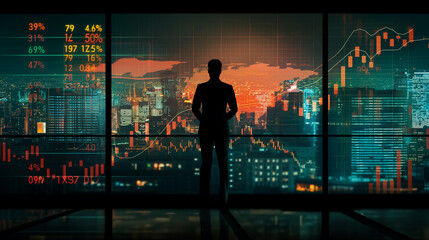 Fototapeta premium concept business illustration stock market finance diagram.