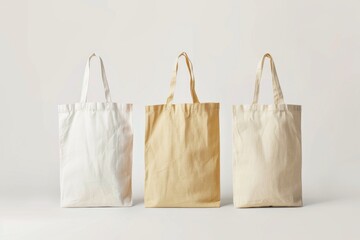 Three bags lined up in a row, suitable for various concepts