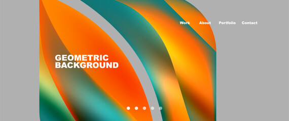 a geometric background with orange and green lines on a gray background High quality