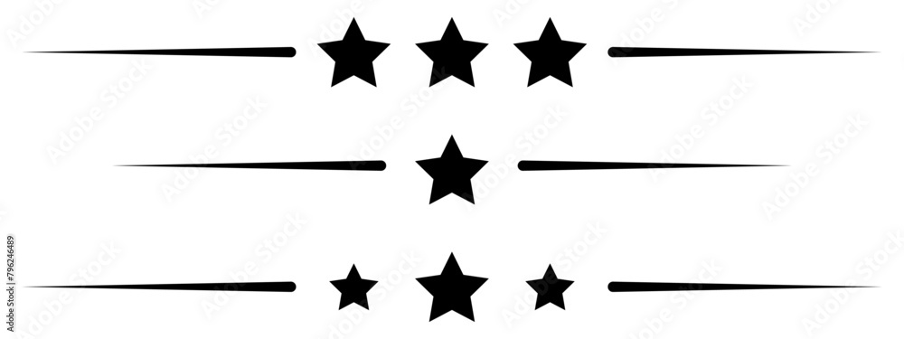 Fototapete simple line text dividers element set. border design decor vector illustration. isolated on transpar