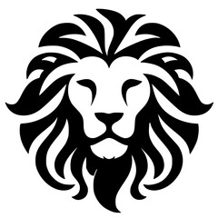 The lion head silhouette is simple and elegant