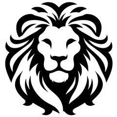The lion head silhouette is simple and elegant