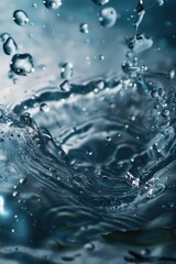 Close up of a single water drop in a sink, suitable for hygiene or plumbing concepts