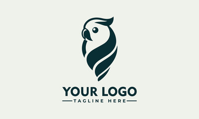 Parakeet bird logo icon vector image Parrot Logo Design Vector