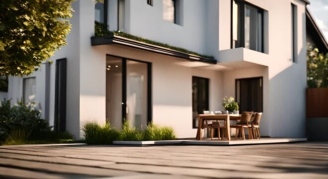 Luxury house with minimalist style.