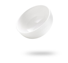 white ceramic bowl isolated on white background