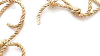 Rope on white background top view Vectot style vector