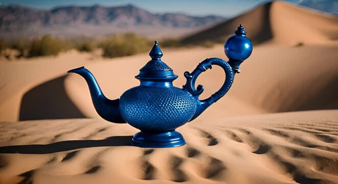Magic lamp in the desert.