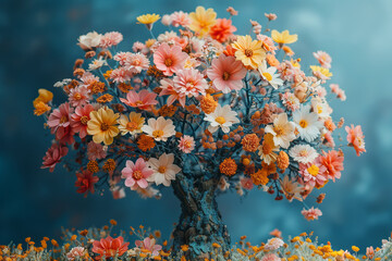 Blooming flower tree