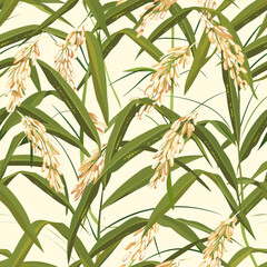 Obraz premium seamless pattern ear of rice