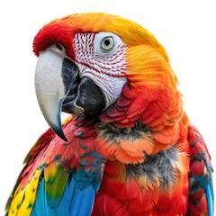 Obraz premium portrait bird, parrot, crow, eagle on white background
