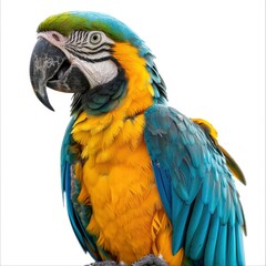 Obraz premium bird, parrot, eagle, crow on white background