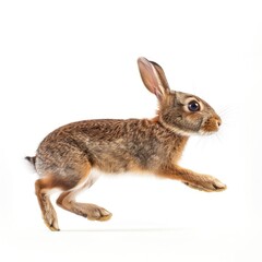 Fototapeta premium portrait single cat, rabbit on white background