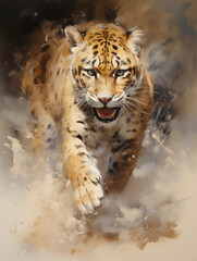 leopard watercolor