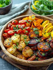 Moroccan style tajin vegetables. AI generative.