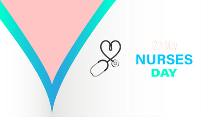 International nurses day is observed every year in May 12, vector illustration