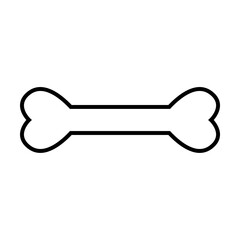 Dog bone vector icon on white background pet food conceptfor graphic design, logo, web site, social media, mobile app, ui illustration