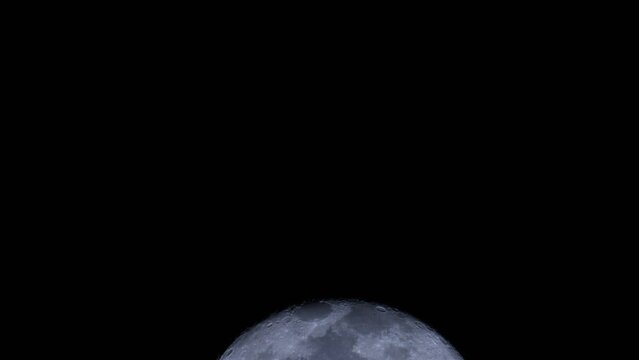 Moon rising in full - Taken with a 1600 mm lens - Time lapse speed x 8