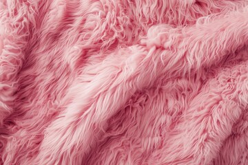Fototapeta premium A detailed close up of a soft pink fuzzy blanket. Ideal for cozy home decor projects