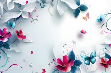 abstract floral background generative ai