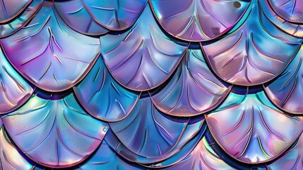 iridescent mermaid scales pattern, holographic rainbow - 796272814