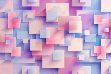Soft Pastel Cubes, Abstract Geometry