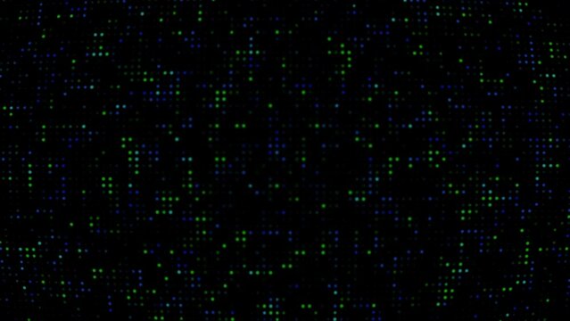 Looping blue and green dot background