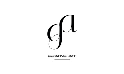 GA, AG, G, A abstract letters logo monogram