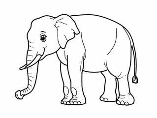 Obraz premium Coloring Pages for Kids, Preschoolers, Simple Coloring Book, Educational, Printable, Animals