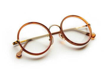 A pair of glasses on a white surface. Perfect for business or education concepts