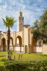 Hassan II Mosque, Casablanca, Morocco - obrazy, fototapety, plakaty