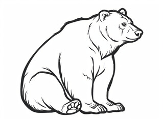 Fototapeta premium Coloring Pages for Kids, Preschoolers, Simple Coloring Book, Educational, Printable, Animals