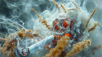 gluhende Zigarette, super detailed, award winning photography,generative ai - 796277280