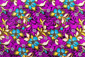 The Colorful batik cloth fabric background