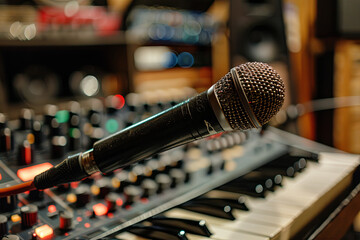 microphone and sound mixer