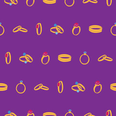 Collection of Ring Seamless Pattern Vector illustration for Print, Wallpaper, Decoration.