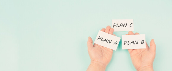 Different plan a or b option, taking opportunity, making a decision, planning for future, business...