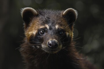 Wolverine Wildlife Portrait: Majestic and Fierce Brown Mammal with Wild Nature and Cute Ferret-Like