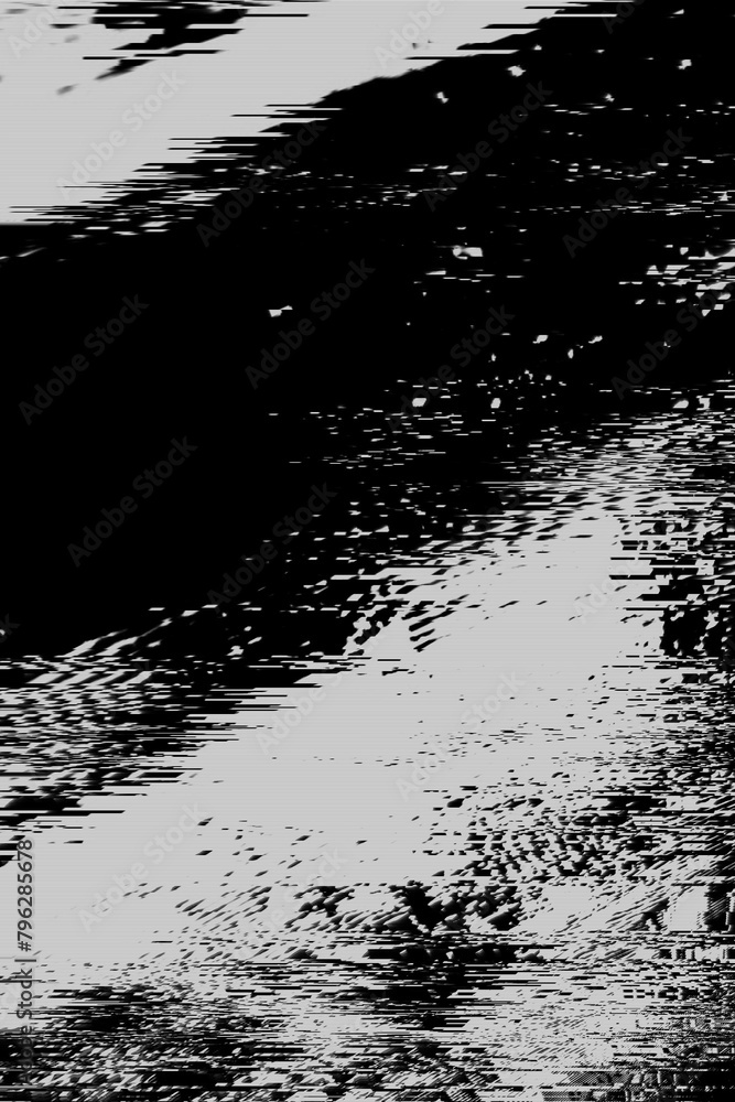 Aufkleber abstract futuristic cyberpunk displacement map for 3d rendering. random distorted black white broken