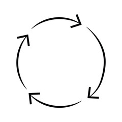 Rotate vector arrow icon. Vector isolated sign symbols and elements. Refresh and reload arrow icon with background.