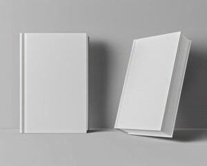 White Hardcover Books with Dust Jacket Cover - Design your own Book Cover with this Plain Floating