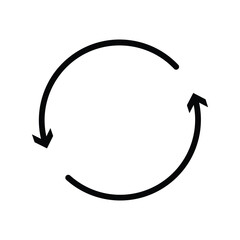 Circle arrow icon. Simple illustration of round circle arrow vector icon for web design isolated on white background