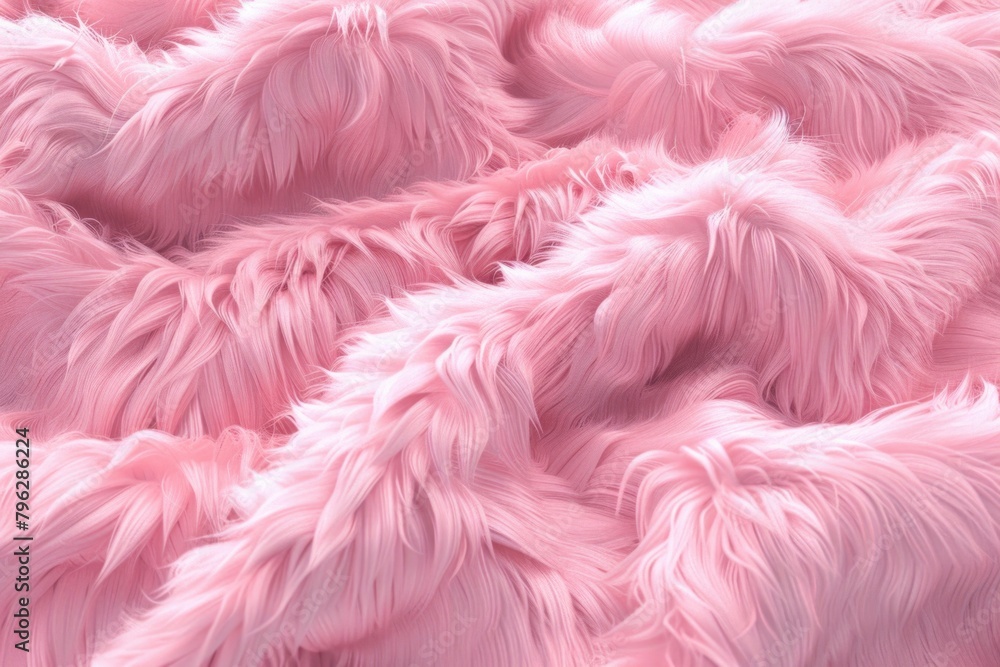 Poster a close-up shot of a pile of pink fur. suitable for various creative projects
