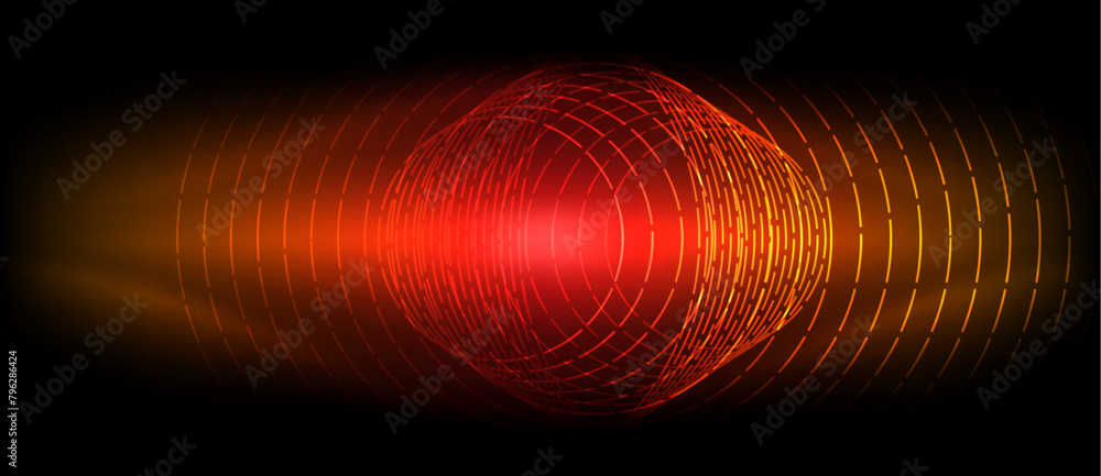 Aufkleber an automotive lighting event showcases a gas red light on a black circle background. the bold magent