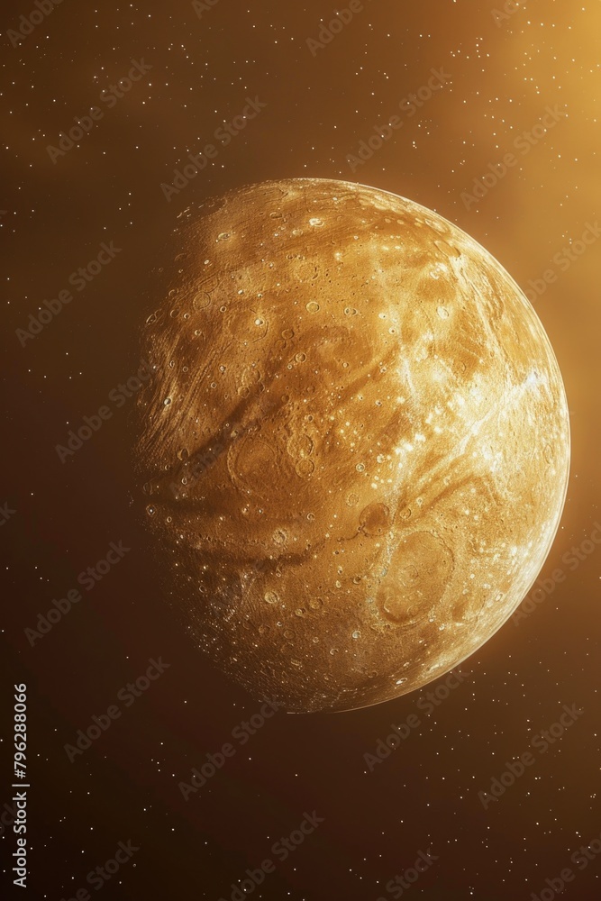 Poster A stunning image of a planet in the sky. Perfect for science and space-related projects
