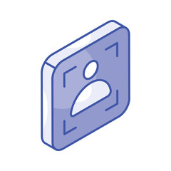Well designed icon of user recognition, user scanning vector design 