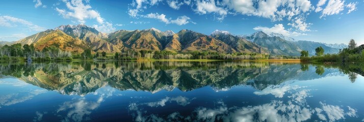 Beautiful Alpine Lake in Mountains, Salt Lake - A Stunning Mountain Landscape