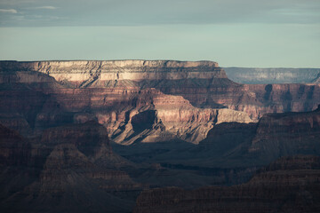 The spectacular colors of the Grand Canyon during sunrise