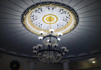 chandelier on the ceiling