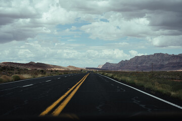 Road view of the Arizona country side
